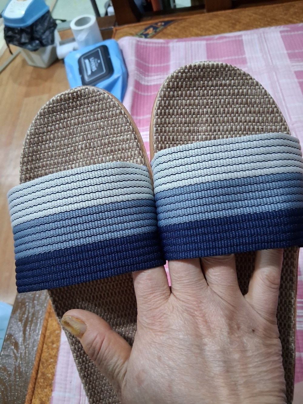 더자카 심플 린넨 삼색 거실화 구매 후기 이미지